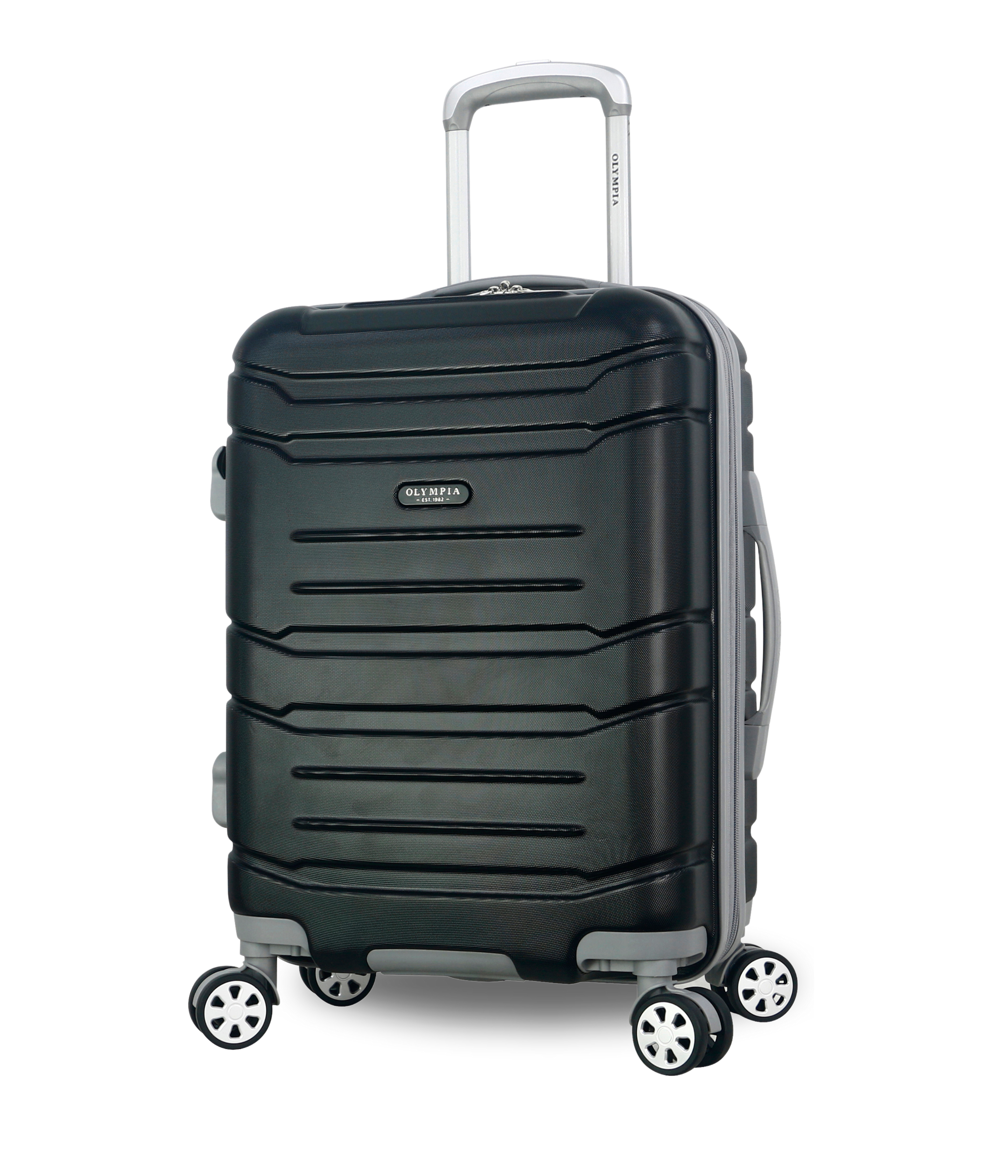 Olympia Denmark 22" Expandable Carry On with Laptop compartment, 8 dual Wheel Spinner