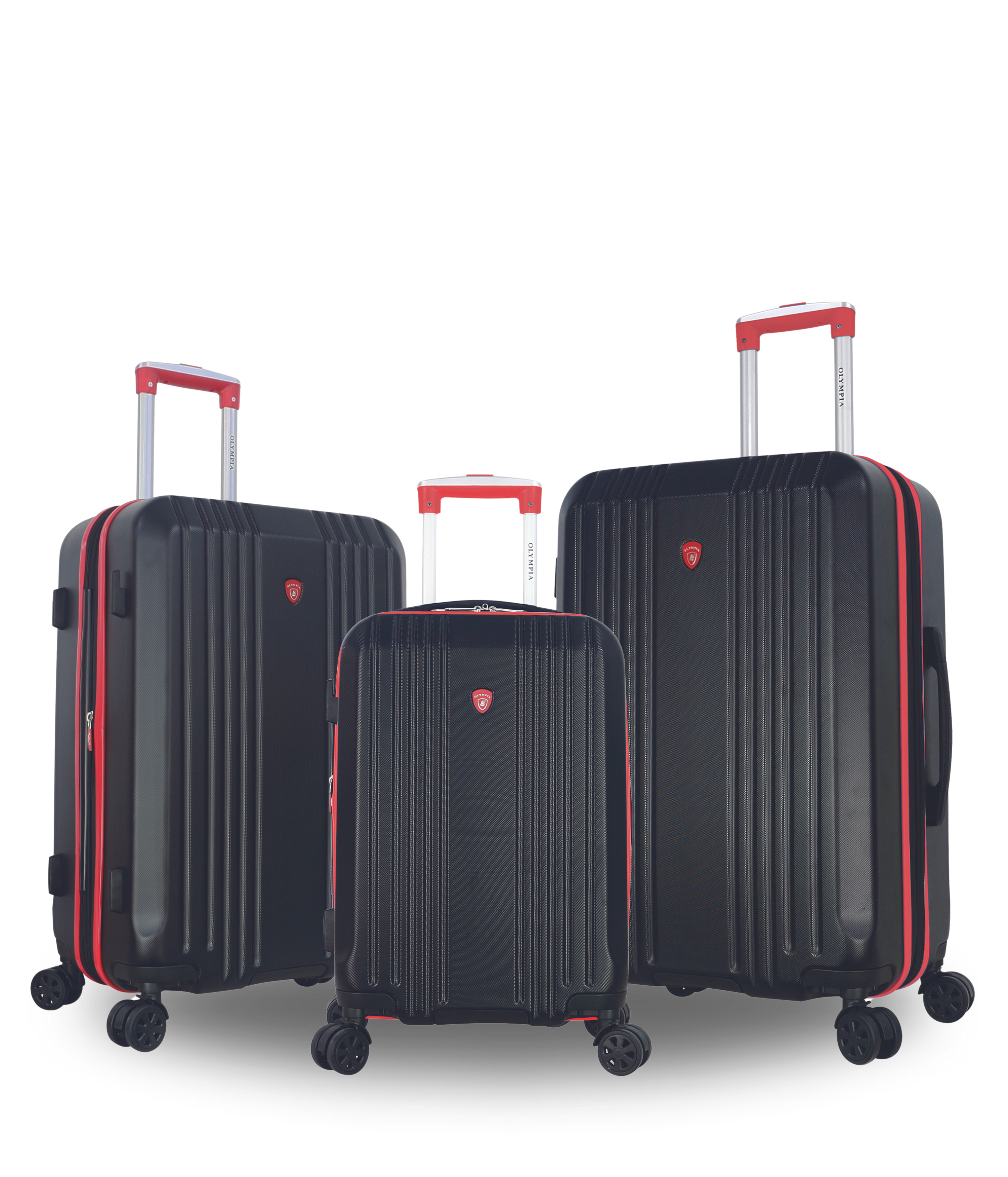 Olympia Apache Plus II 3 Piece PC ABS Expandable Luggage Set with Lapt