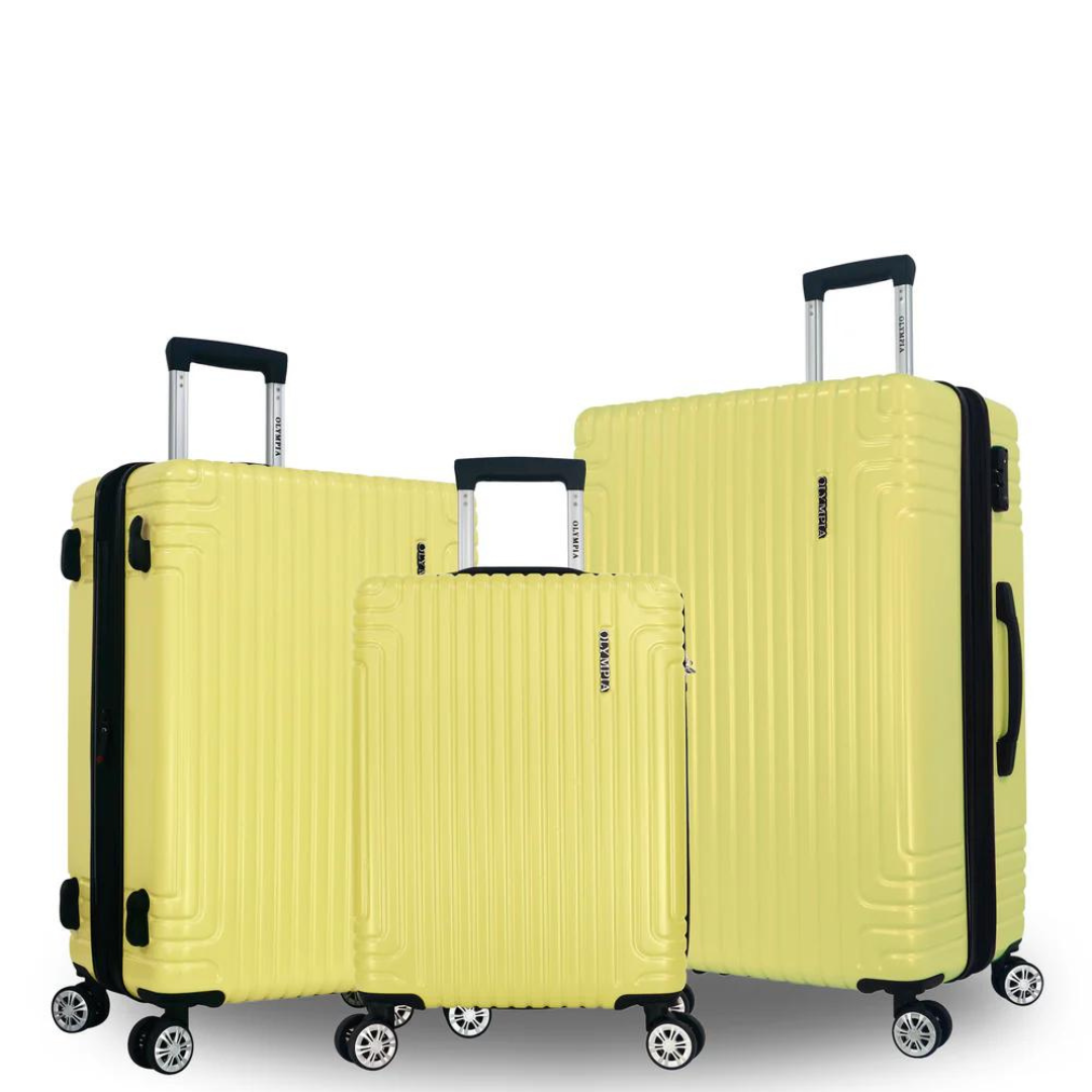 Olympia Gulliver Expandable PC Lightweight Durable Luggage 3 Piece Set