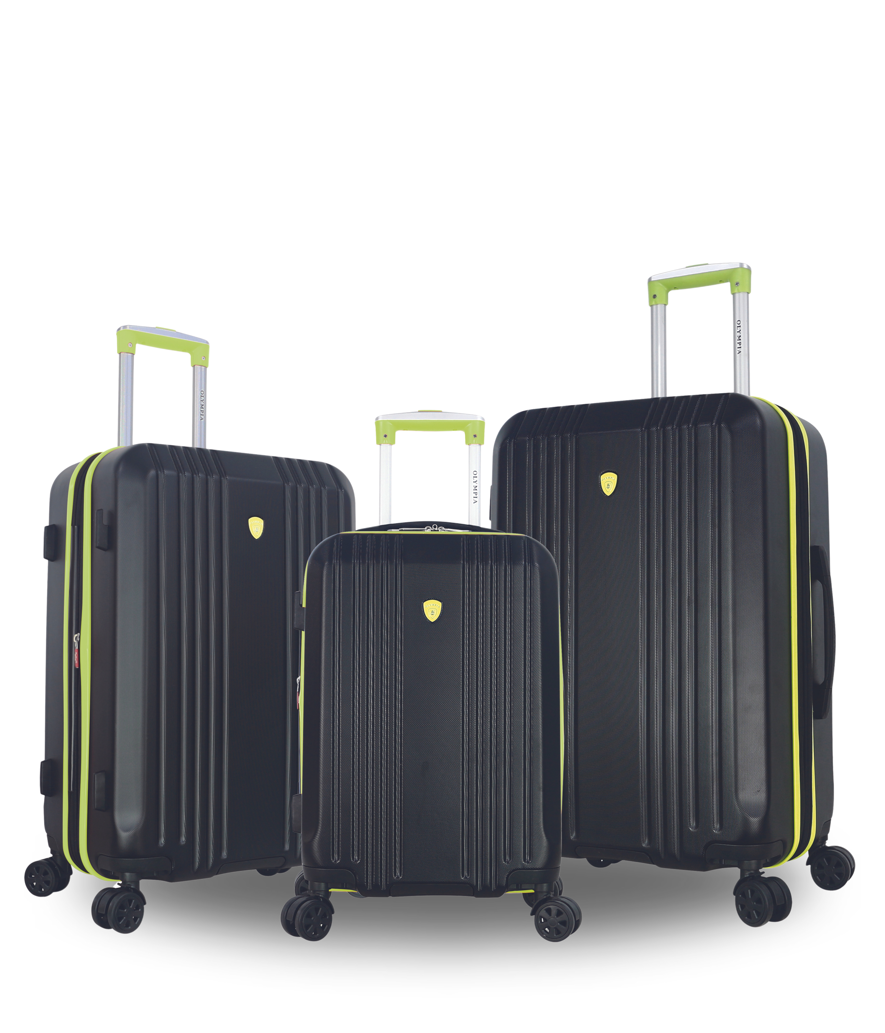 Olympia Apache Plus II 3 Piece PC ABS Expandable Luggage Set with Lapt