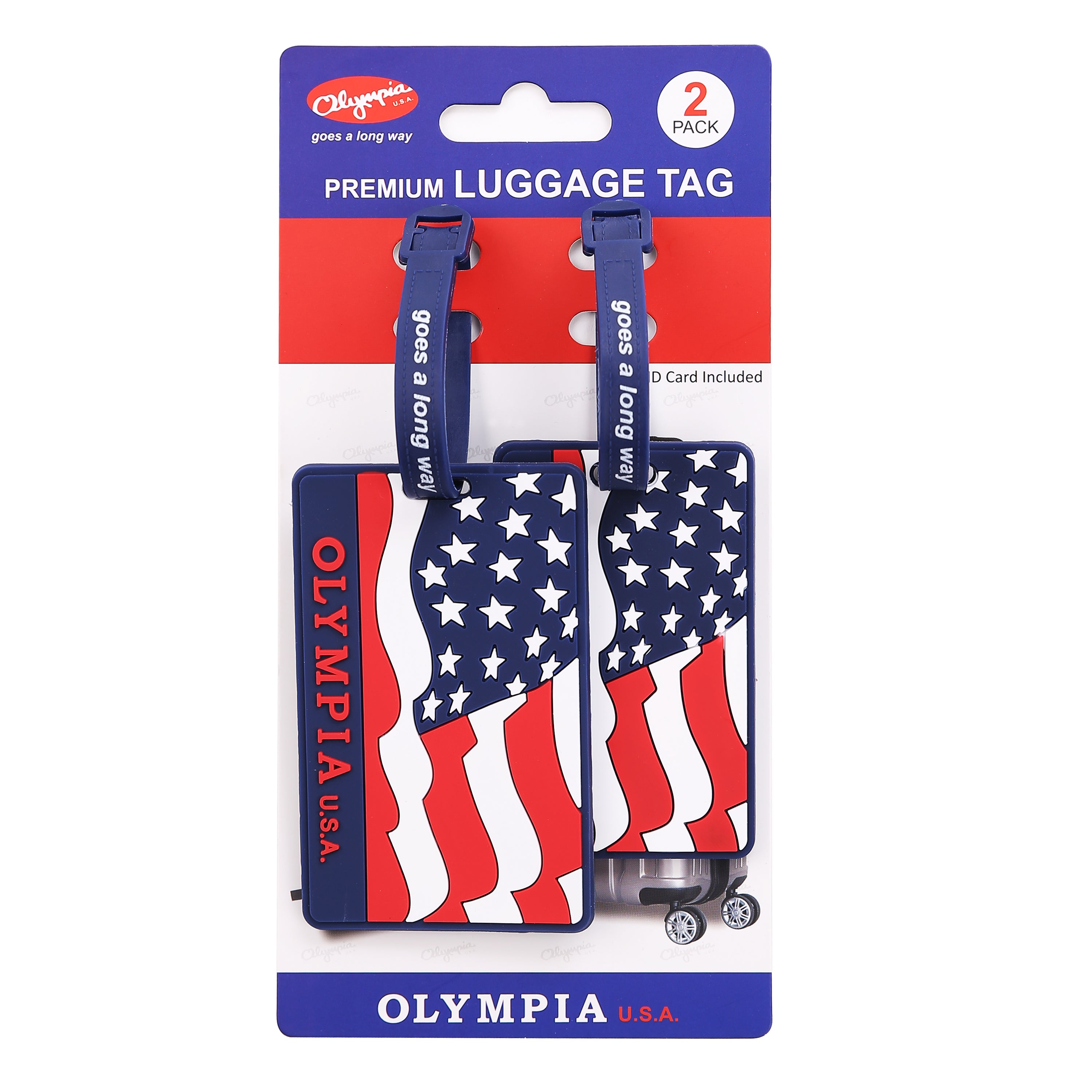 American Flag Luggage Tag 2 Piece Set
