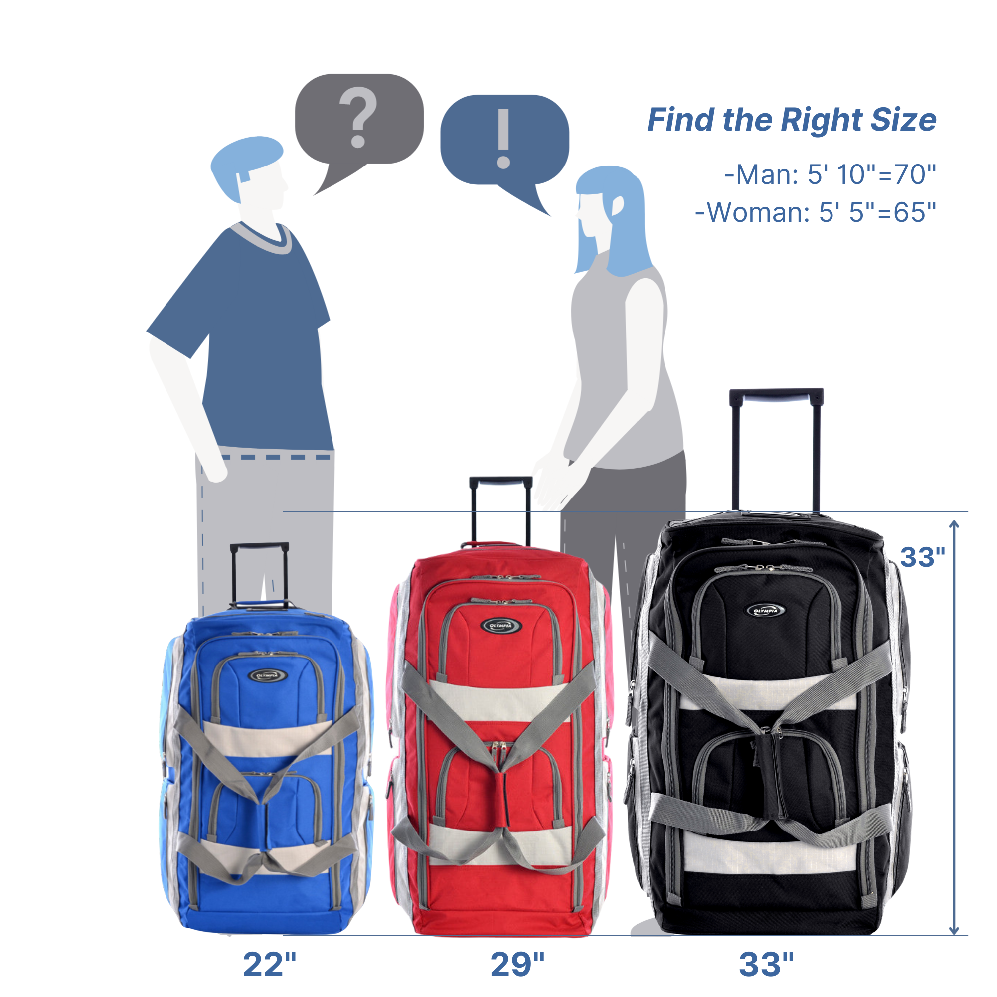 Olympia 29 8 Pocket Rolling Duffel Dark Lavender