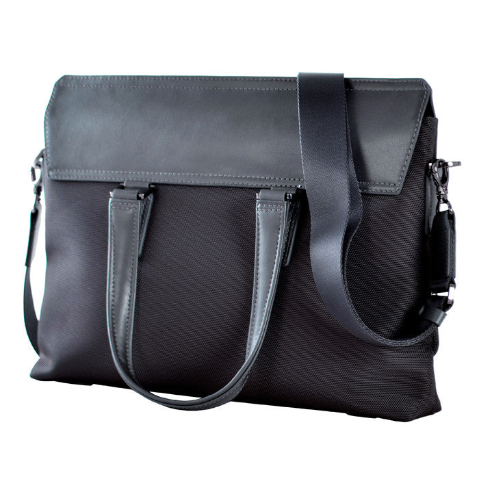 Olympia Satchel- Ballistic Nylon with Authentic Leather Accent
