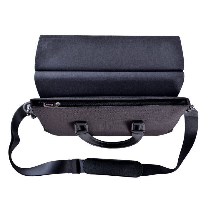 Olympia Satchel- Ballistic Nylon with Authentic Leather Accent